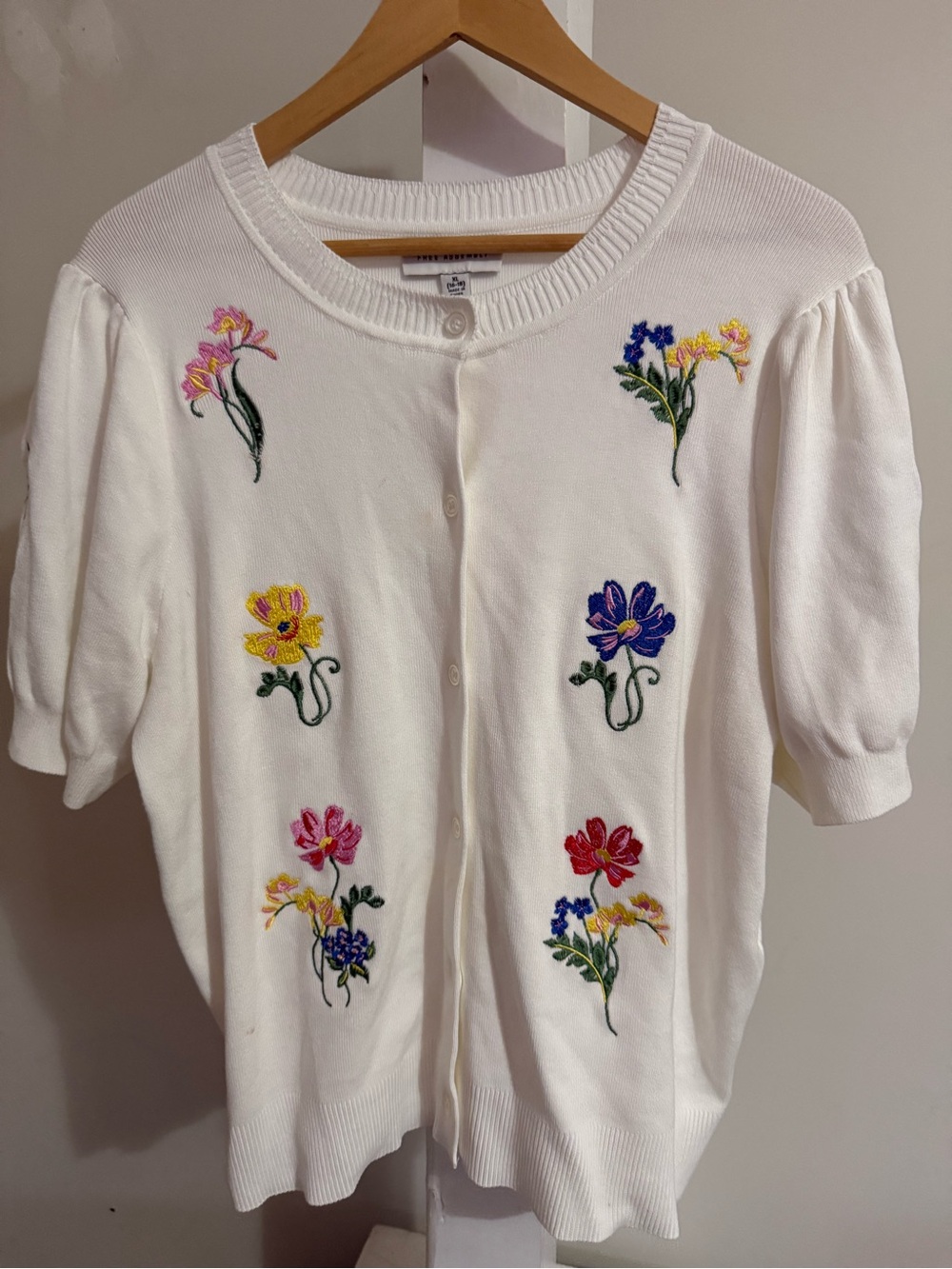Free Assembly Embroidered Cardigan
